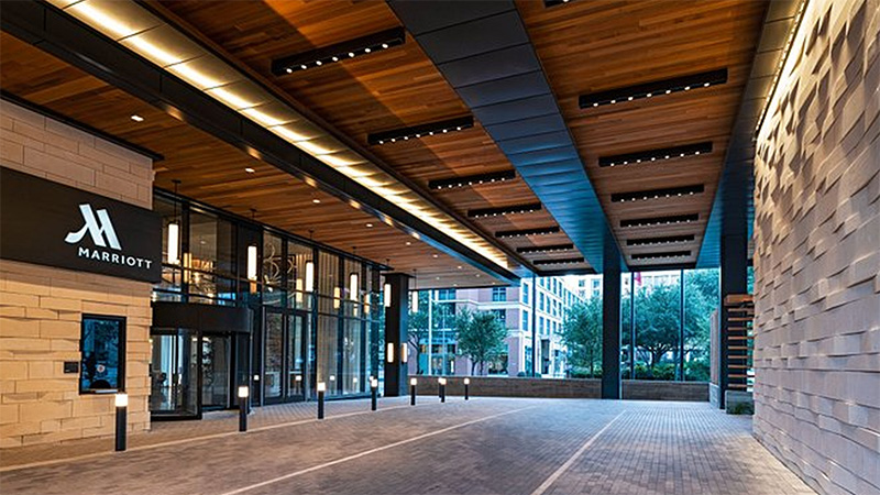 Hotel valet / parking garage entrance